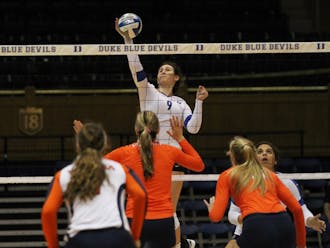 Junior outside hitter Emily Sklar led the Blue Devils to their 10th consecutive victory Friday against Virginia.