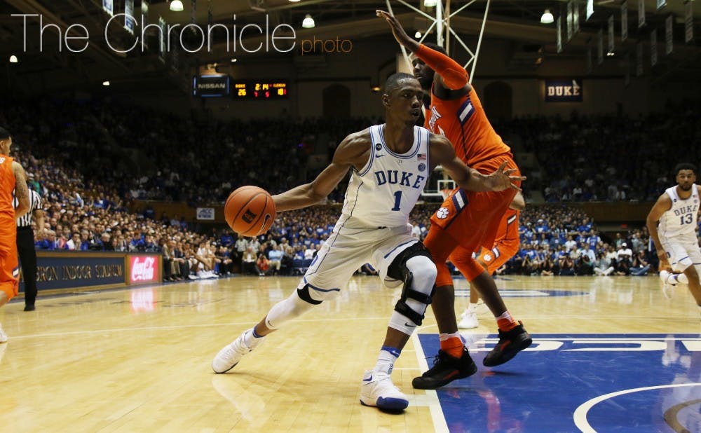 <p>Freshman Harry Giles had five rebounds in 10 first-half minutes, but the Blue Devils got bullied inside after halftime.&nbsp;</p>