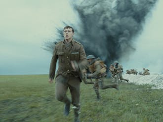 George MacKay as a World War I soldier on a mission in “1917.”