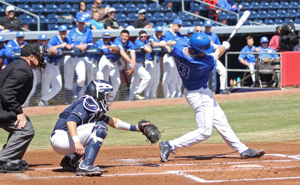 Andy Perez delivered the walk-off hit for the Blue Devils in the bottom of the ninth Sunday.