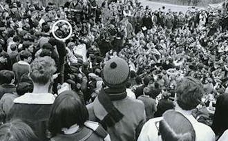 Students took over the Allen Building in 1969 to demand racial equality on campus, one of many organized student efforts to influence administrators.