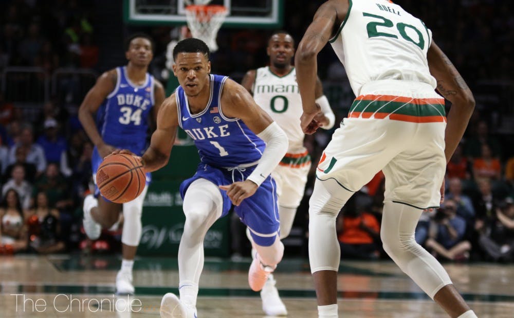 <p>Duke will need Trevon Duval to bounce back Saturday from a tough outing at Wake Forest.</p>