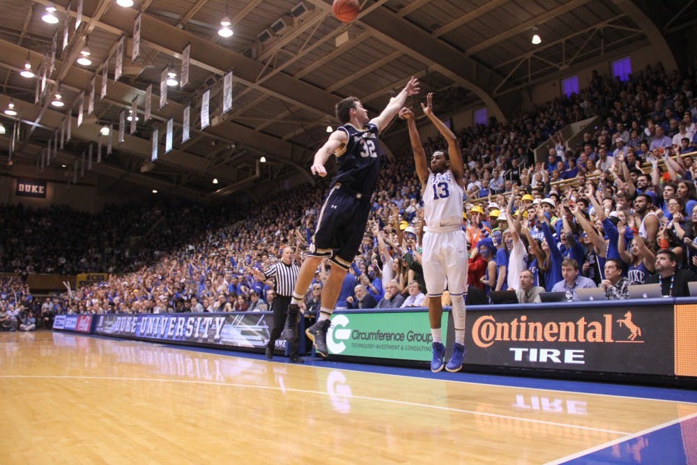 Sophomore Matt Jones had a career-high 17 points in Sunday's 90-60 victory against No. 10 Notre Dame.