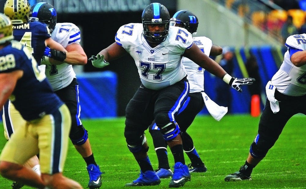 Offensive guard Laken Tomlinson could become the first Duke player taken in the first round of the NFL draft since 1992 Thursday night in Chicago.