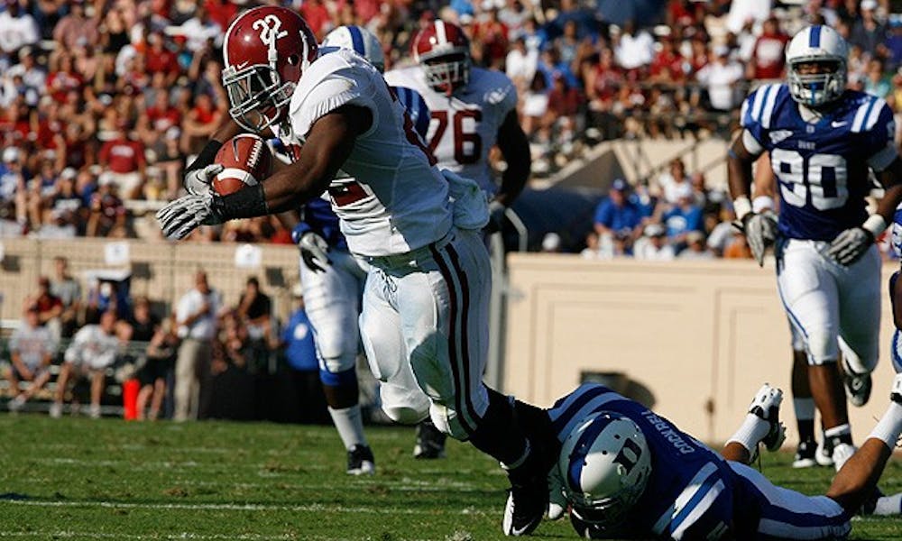 Duke’s defense was constantly beaten down by Alabama’s offense, which gained 626 total yards in the game.