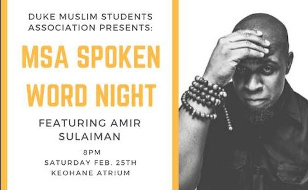 <p>The Muslim Student Association's spoken word night featured special guest Amir Sulaiman.&nbsp;</p>