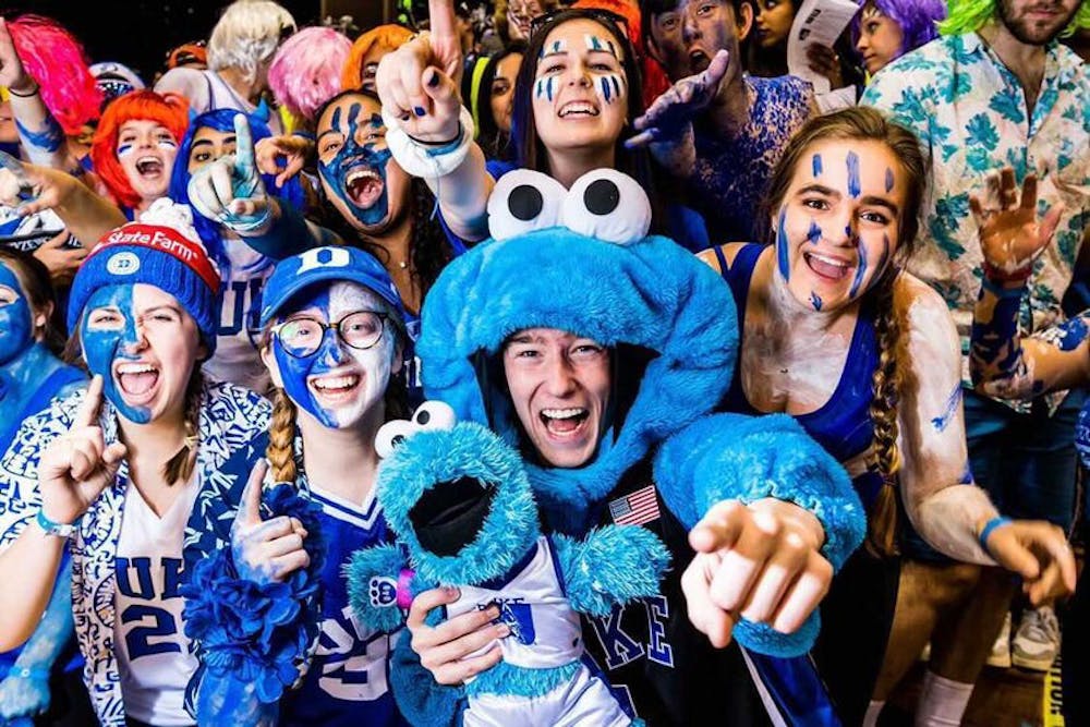 Senior Parker Betts has become a staple in the front row of Duke men's basketball games, always donning his Cookie Monster suit.