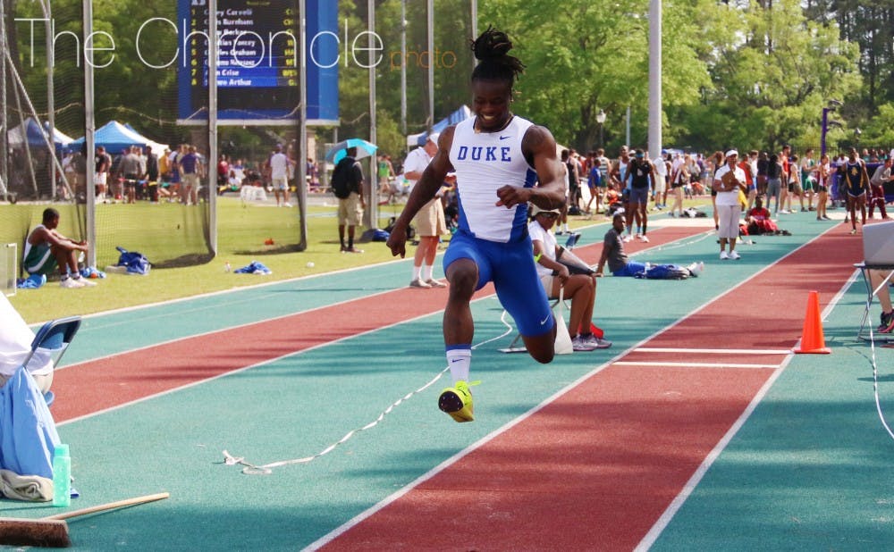 McDuffie is also versatile on the track&mdash;he is able to contribute points in the 110-meter hurdles, triple jump and sprint relays.&nbsp;