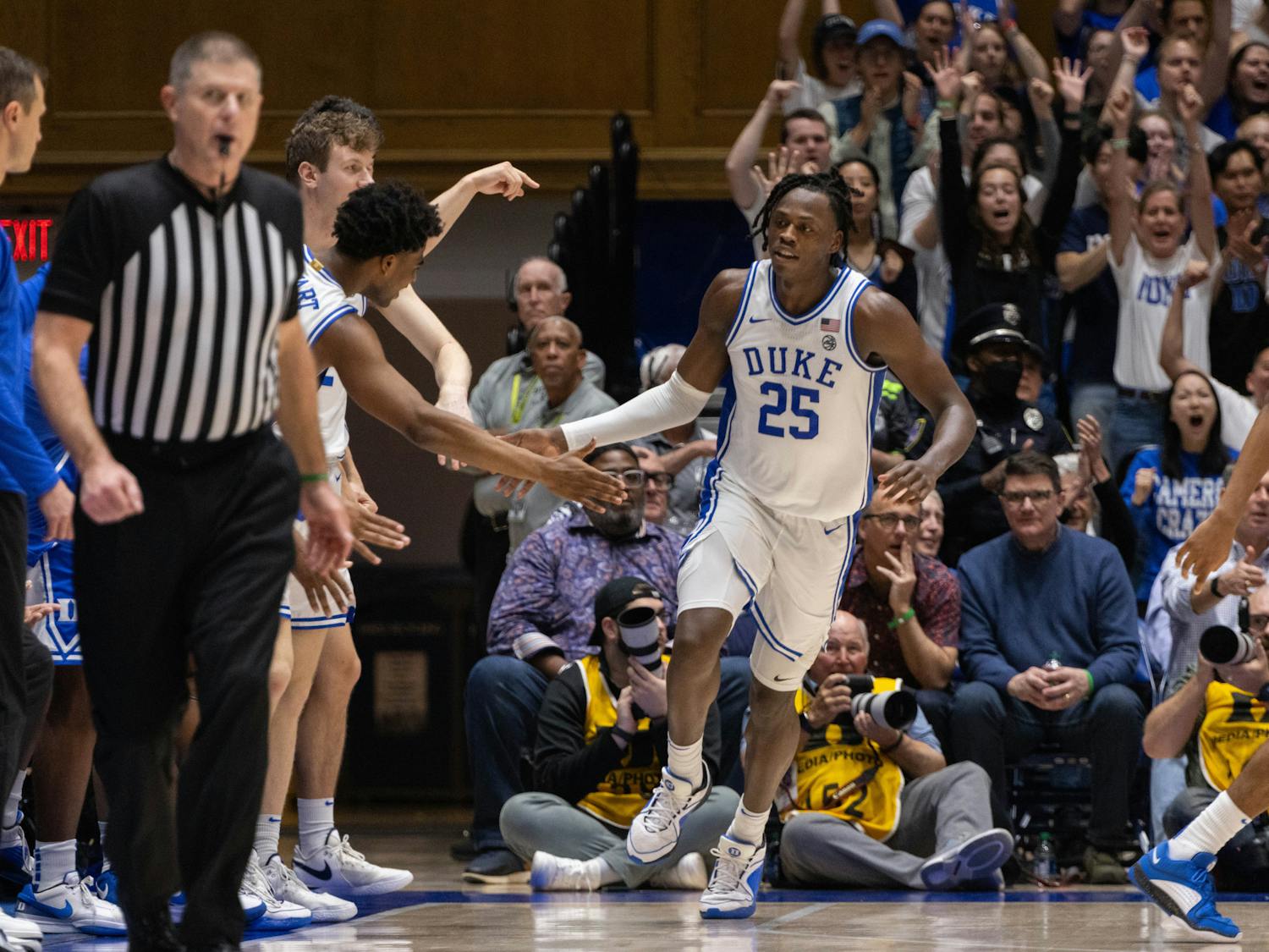 Sophomore forward Mark Mitchell amassed 30 points between Duke's contests against Notre Dame and Boston College last week.