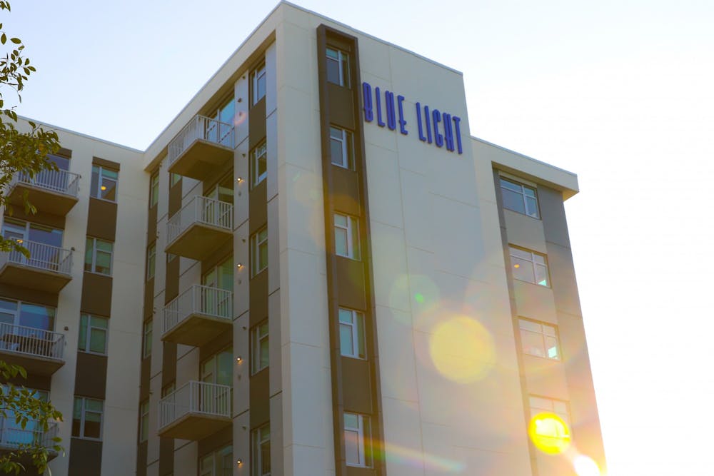 <p>Duke acquired space in June in the Blue Light apartments near East Campus, part of an effort to reduce density in campus housing during the COVID-19 pandemic.</p>