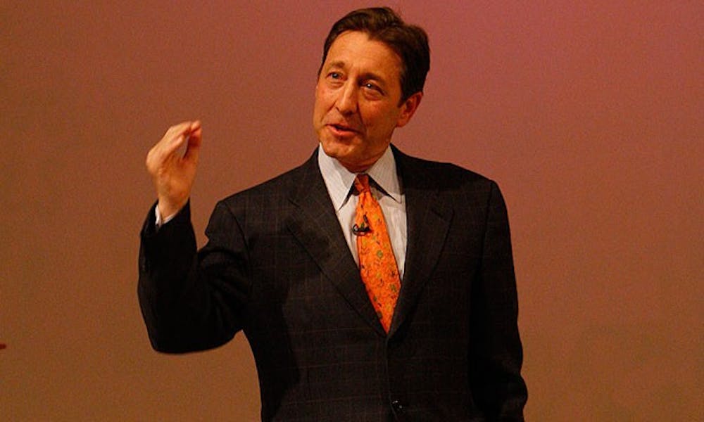 ESPN President George Bodenheimer speaks as a part of Fuqua’s Distinguished Speaker Series March 5. In his speech, Bodenheimer described his rise from a mailroom clerk to the sports network’s top post.
