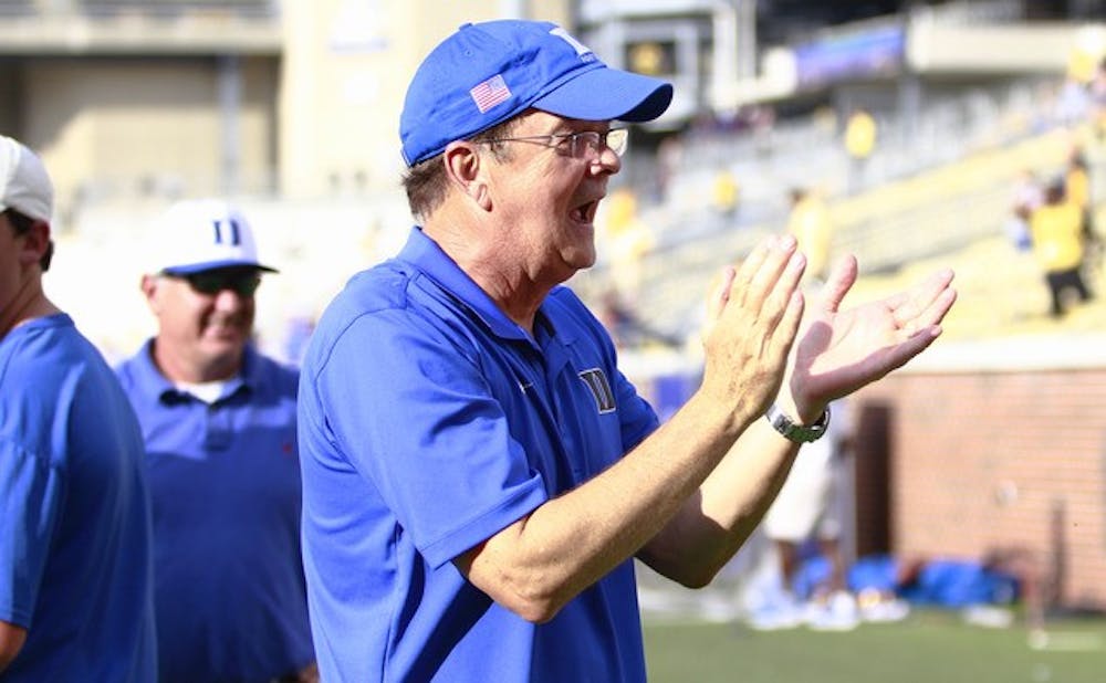 Head coach David Cutcliffe suspended two players from game competition Friday with spring practice coming to an end.