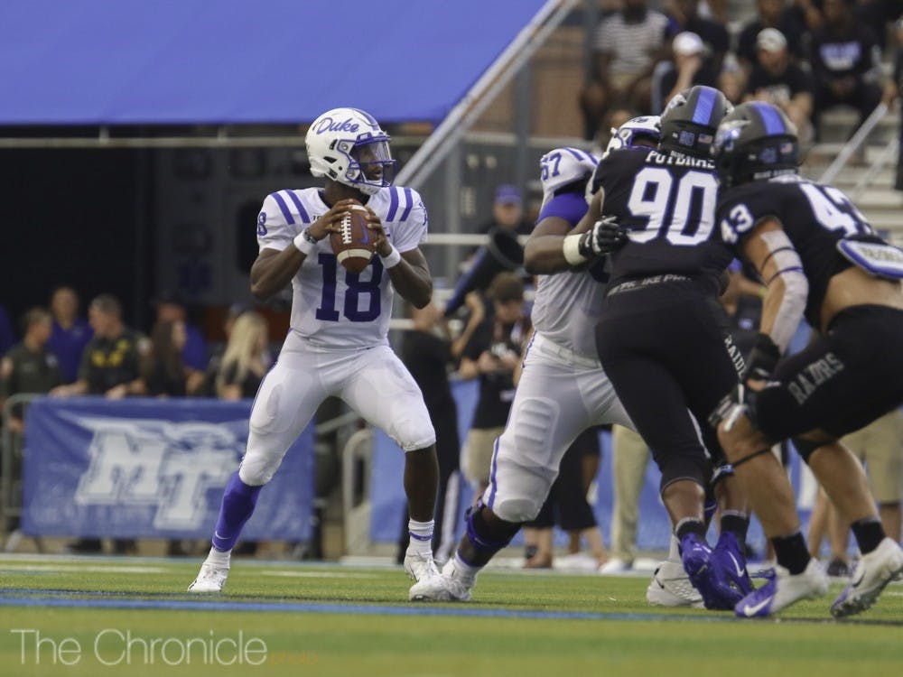 Quentin Harris and company came out firing against the Blue Raiders.