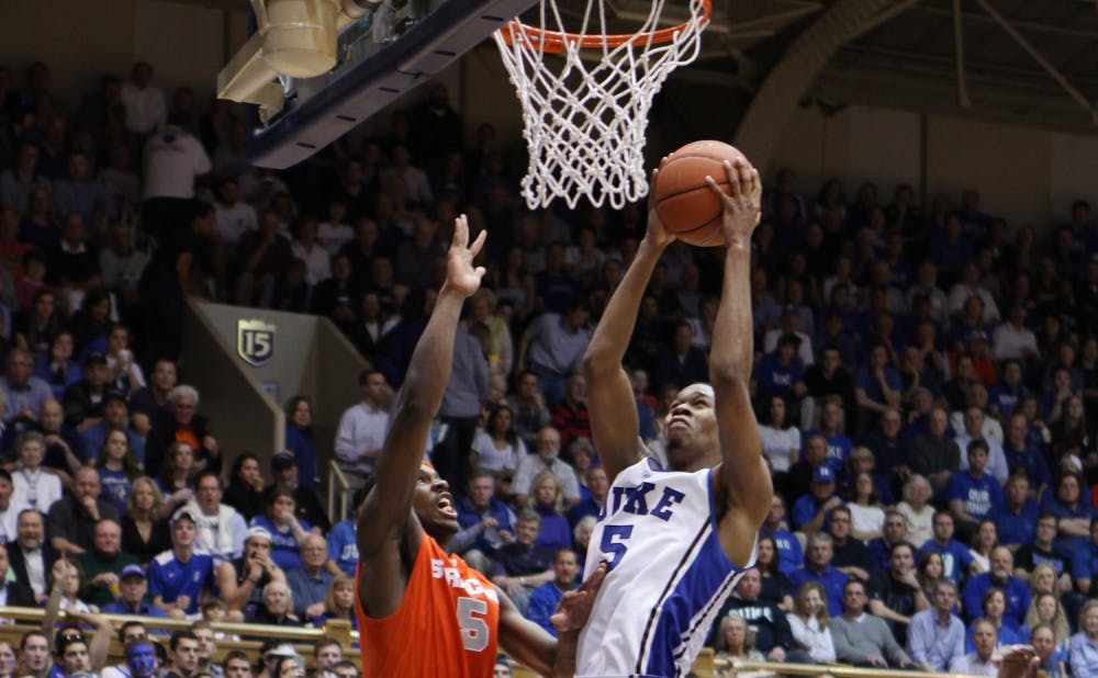 Redshirt sophomore Rodney Hood was involved in controversial calls at the end of each of two Duke-Syracuse matchups this season.