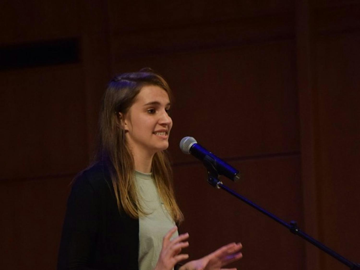 From anxious outsider to confident community member, Duke rising&nbsp;senior&nbsp;Jenna Peters&nbsp;shared a story of transformation and acceptance &mdash; and a little dancing.