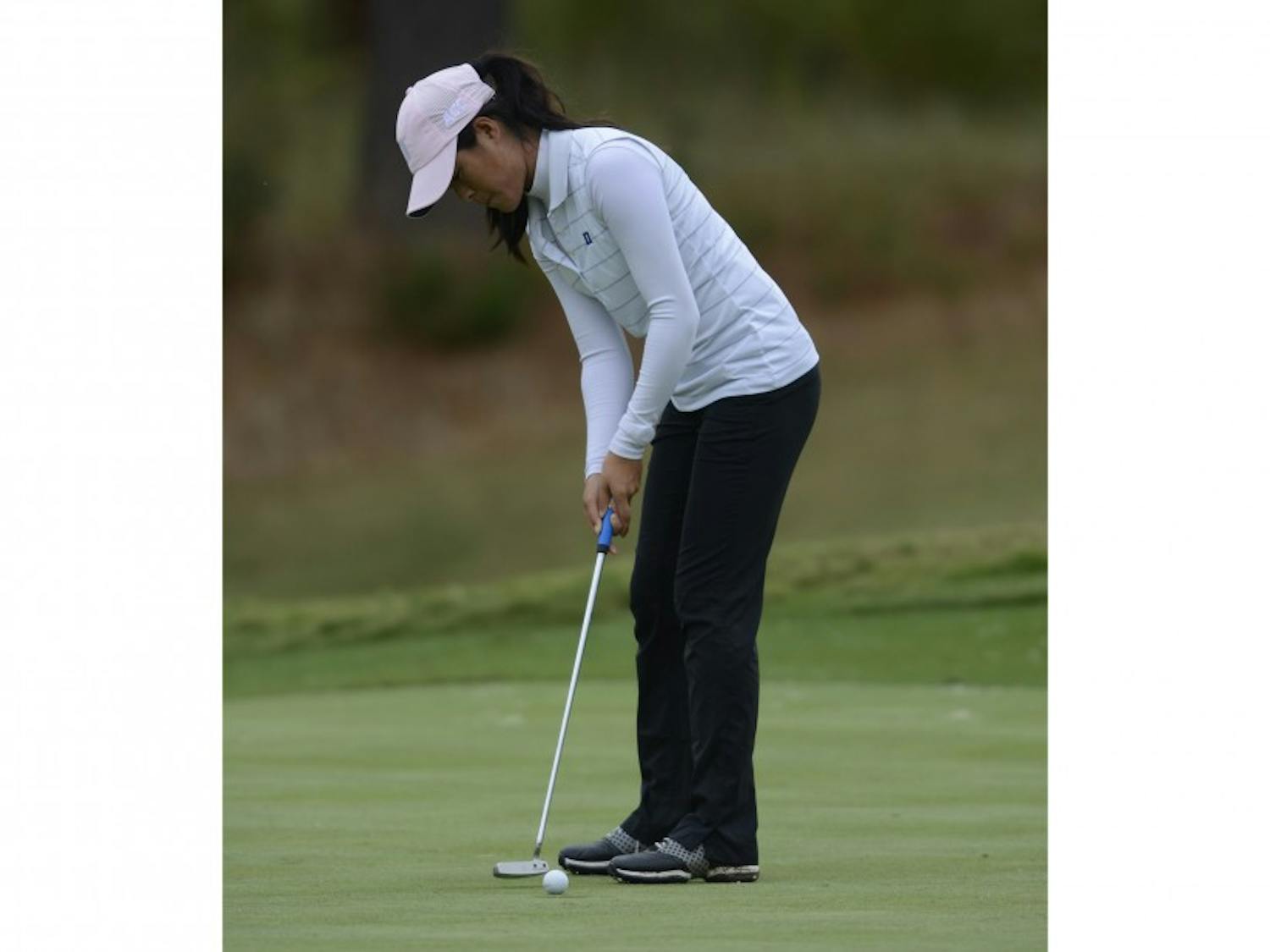 Playing her first college tournament of the season, junior Celine Boutier carded a six-under-par, good for a third-place finish.