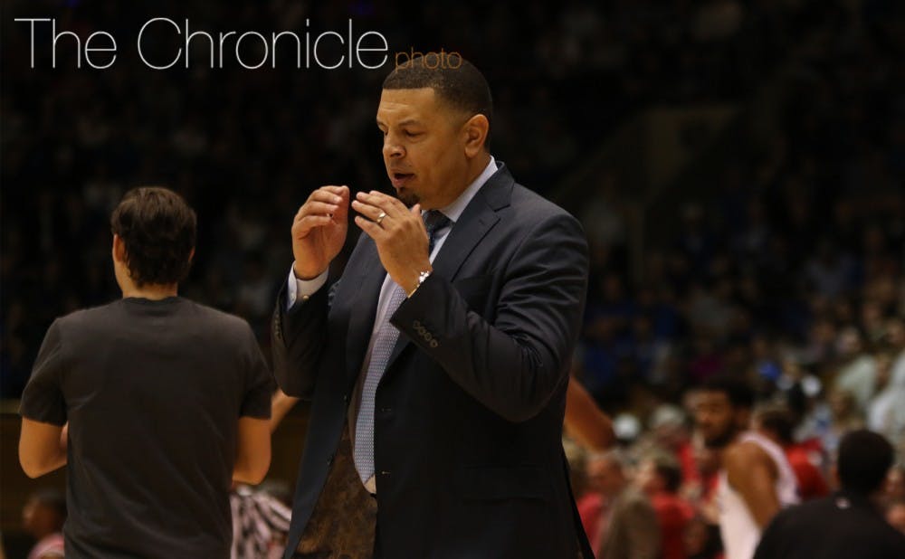 Associate head coach Jeff Capel will try to lead the Blue Devils through adversity&mdash;Duke has five games against top-15 teams remaining.&nbsp;