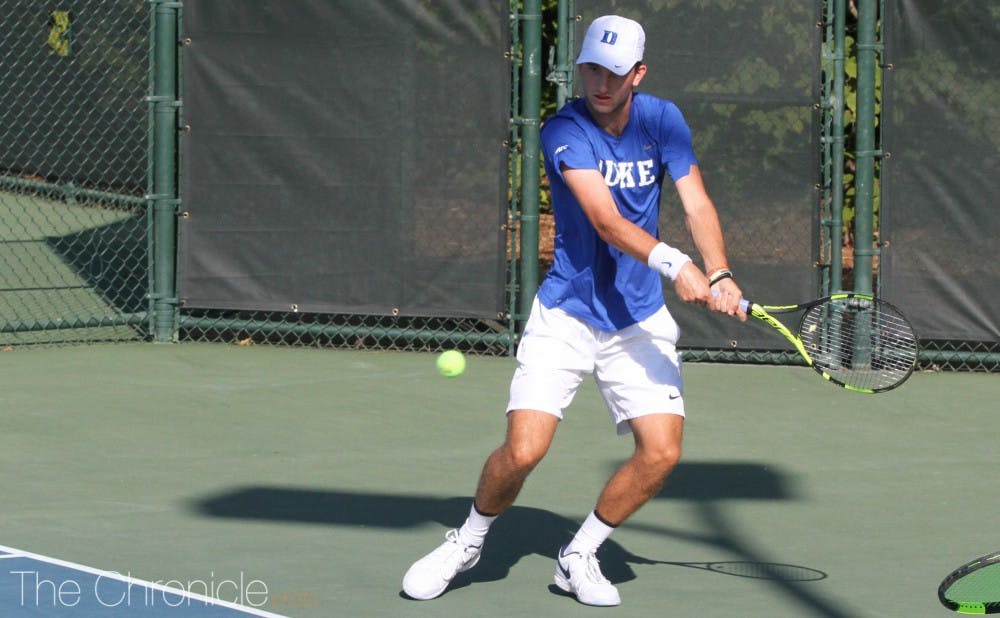 <p>Sean Sculley and Jason Lapidus helped Duke earn a historic doubles point against North Carolina.</p>