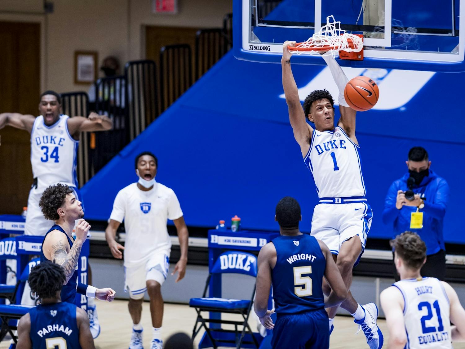 Jalen Johnson's explosive ability has the potential to ignite Duke's offense at any moment.