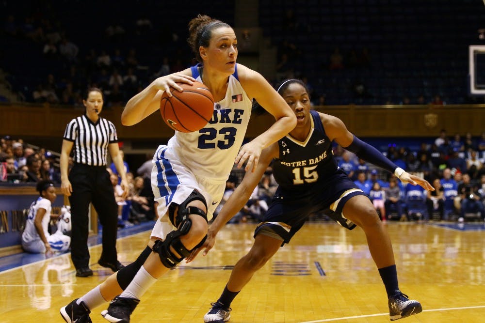 Redshirt sophomore Rebecca Greenwell scored 16 points and grabbed nine rebounds but could not help Duke break a scoreless stretch of more than six minutes during crunch time.