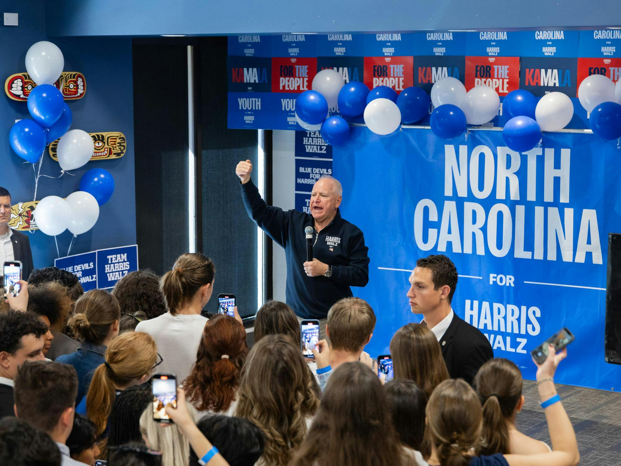 ‘Blue Devils for Harris-Walz’: Democratic VP nominee Tim Walz holds ...