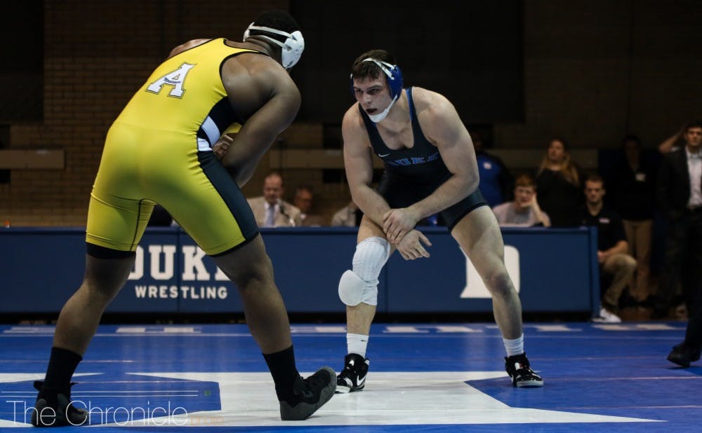 <p>Jacob Kasper beat the No. 15 heavyweight in the nation to take home Sunday's title.</p>