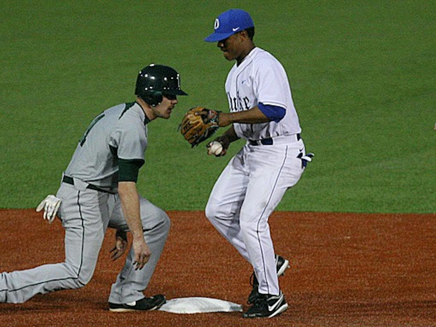 Ohio capitalized on several Duke mistakes in the top of the ninth inning to score three runs.