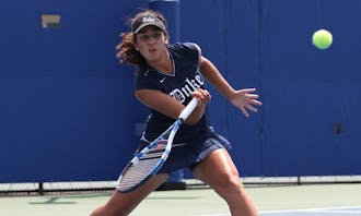Senior Nadine Fahoum fell to UCLA’s McCall Jones in the No. 1 singles match 2-6, 6-3, 6-3 in Sunday’s NCAA quarterfinal matchup.