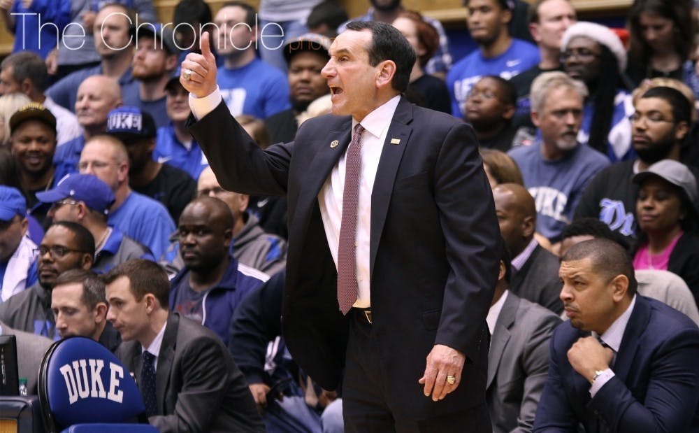 In his forty years of leading Duke, Coach Krzyzewski has won 1,132 games. What jersey number has contributed most?