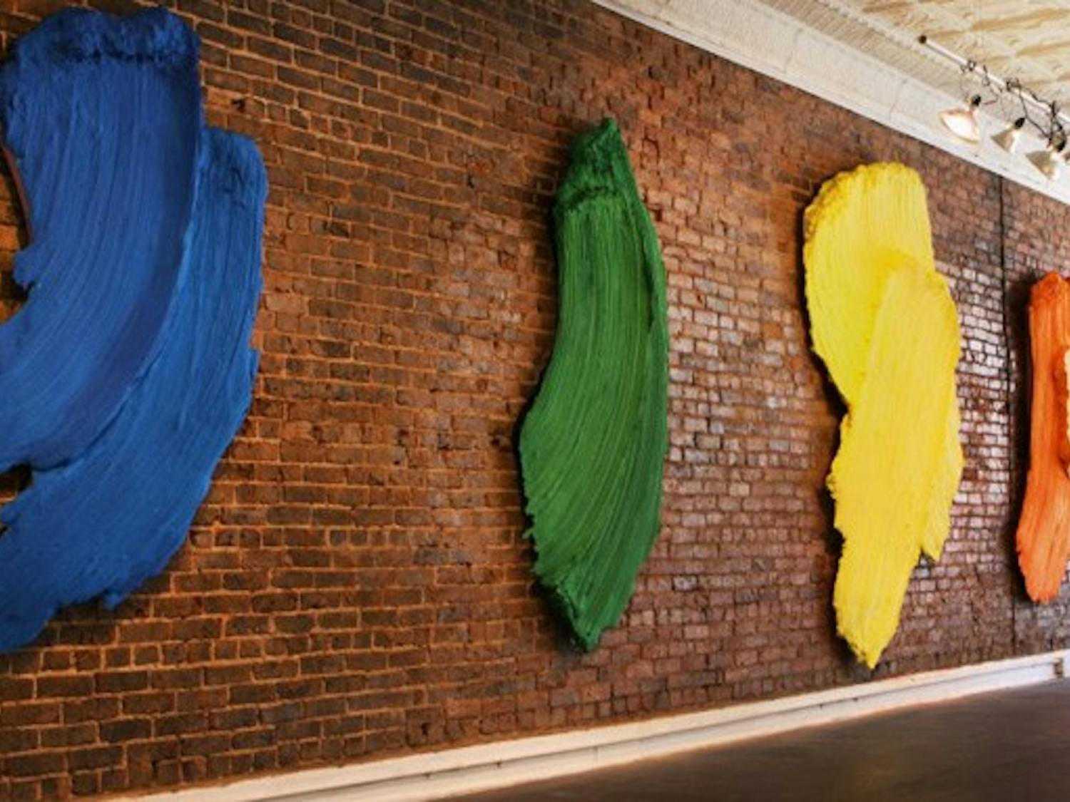 Artist Donald Martiny&#039;s paintings, made with nanotechnology, micro bubbles and brooms, are displayed at the Carrack Modern Art gallery. The exhibition will run through November 5.