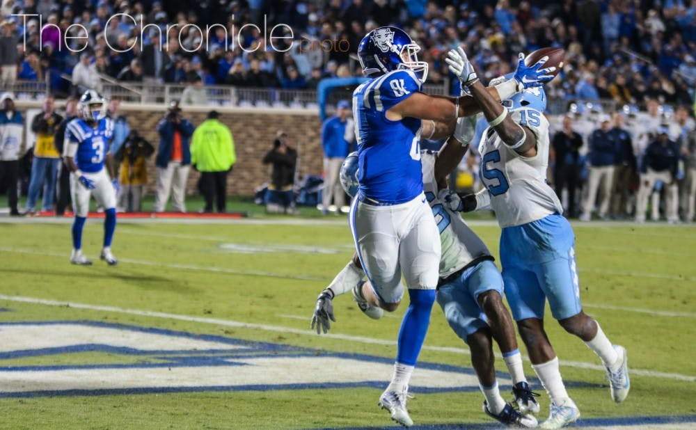 <p>Duke upset North Carolina two weeks ago in part because it did not turn the ball over all game.</p>