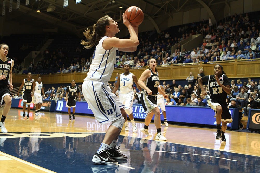 Haley Peters posted her first career double-double with 18 points and 11 rebounds against Wake Forest.