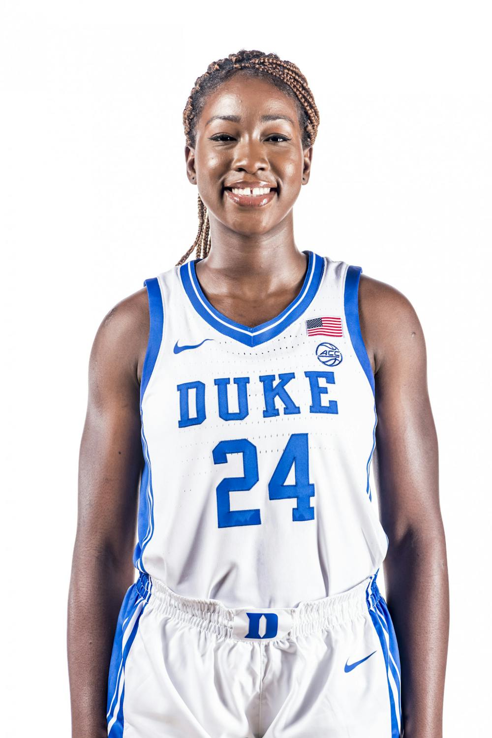 In her fourth year with the program, Akinbode-James will add depth to the Blue Devils' frontcourt.