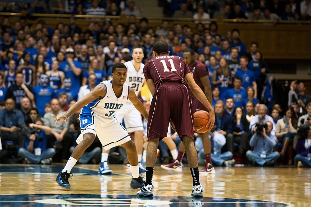 Tyler Thornton's defense helped the devils escape an overtime loss Saturday at Cameron Indoor Stadium against the Hokies.