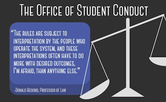 Four students discussed their issues with the Office of Student Conduct, from inadequate investigations into their cases to&nbsp;a “guilty until proven innocent” mindset of the undergraduate conduct&nbsp;boards.