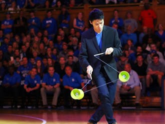 Junior Felix Kung was one of the top student performers Saturday night at Cameron Indoor Stadium, showing off his skills as a yo-yo specialist.