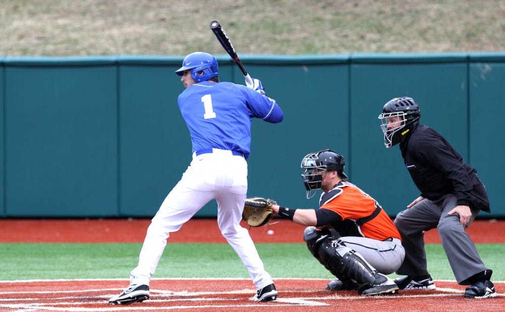 Playing against a familiar foe, transfer Ryan Dietrich knocked in three runs for the Blue Devils and recorded his first home run of the year.