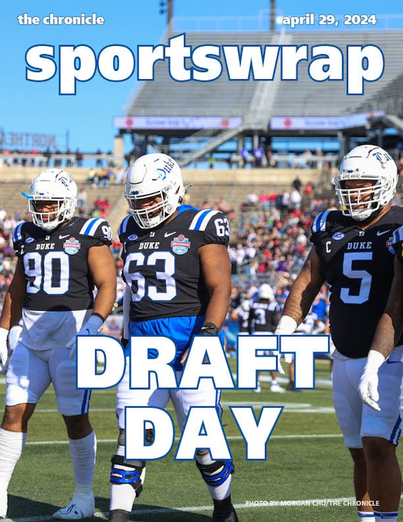 DeWayne Carter, Jacob Monk and JaMion Franklin (left to right) were all captains of last year's Duke football team, and each will join NFL rosters next season.