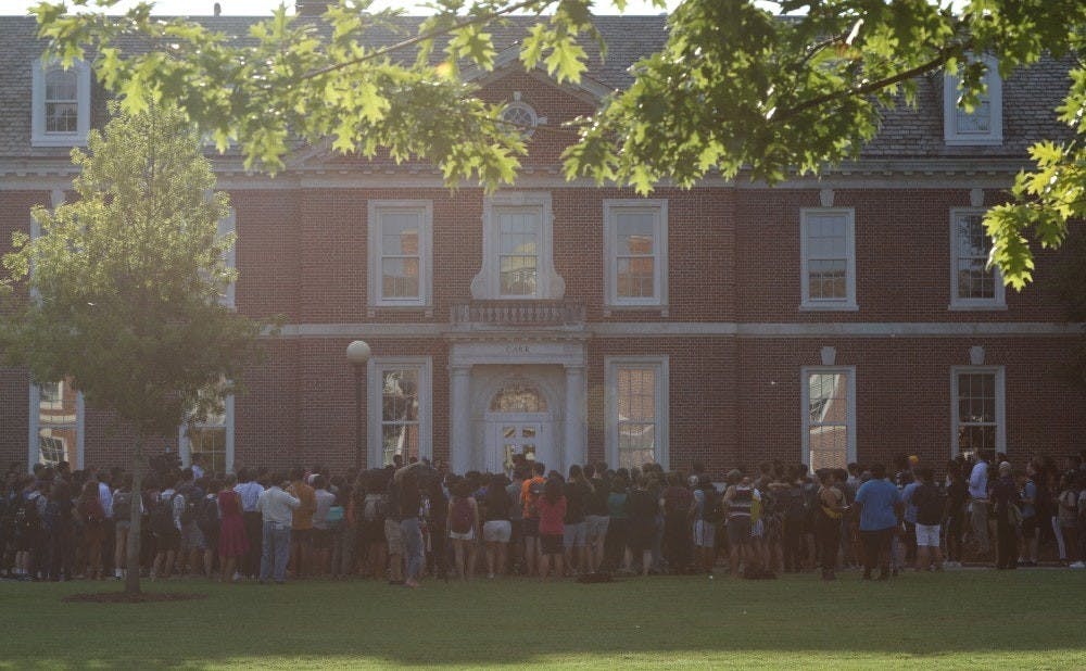 People's State of the University recently hosted a rally at the Carr Building on East Campus.  