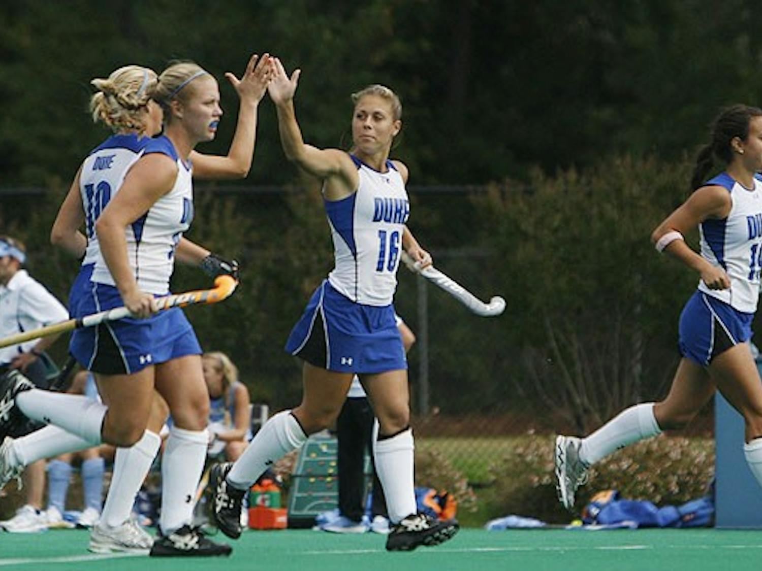 Junior Sarah Schoffstall and Duke look to avenge an overtime loss to Old Dominion Sunday in Norfolk, Va.