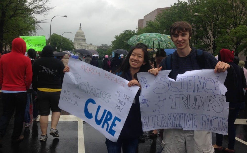 <p>Students said they attended the march in D.C. this weekend because of their passion for science and research.</p>