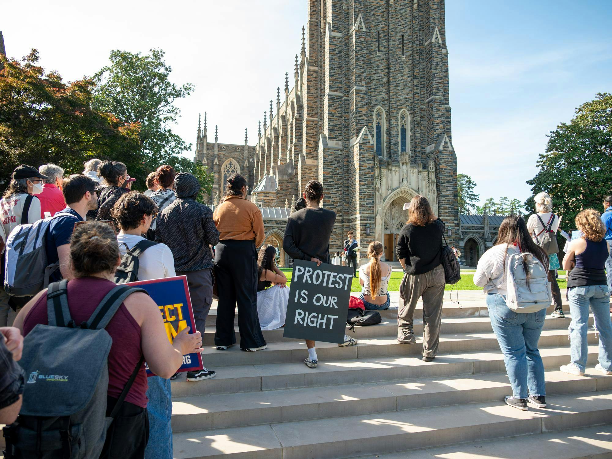 Duke community members protest in support of higher education, free ...