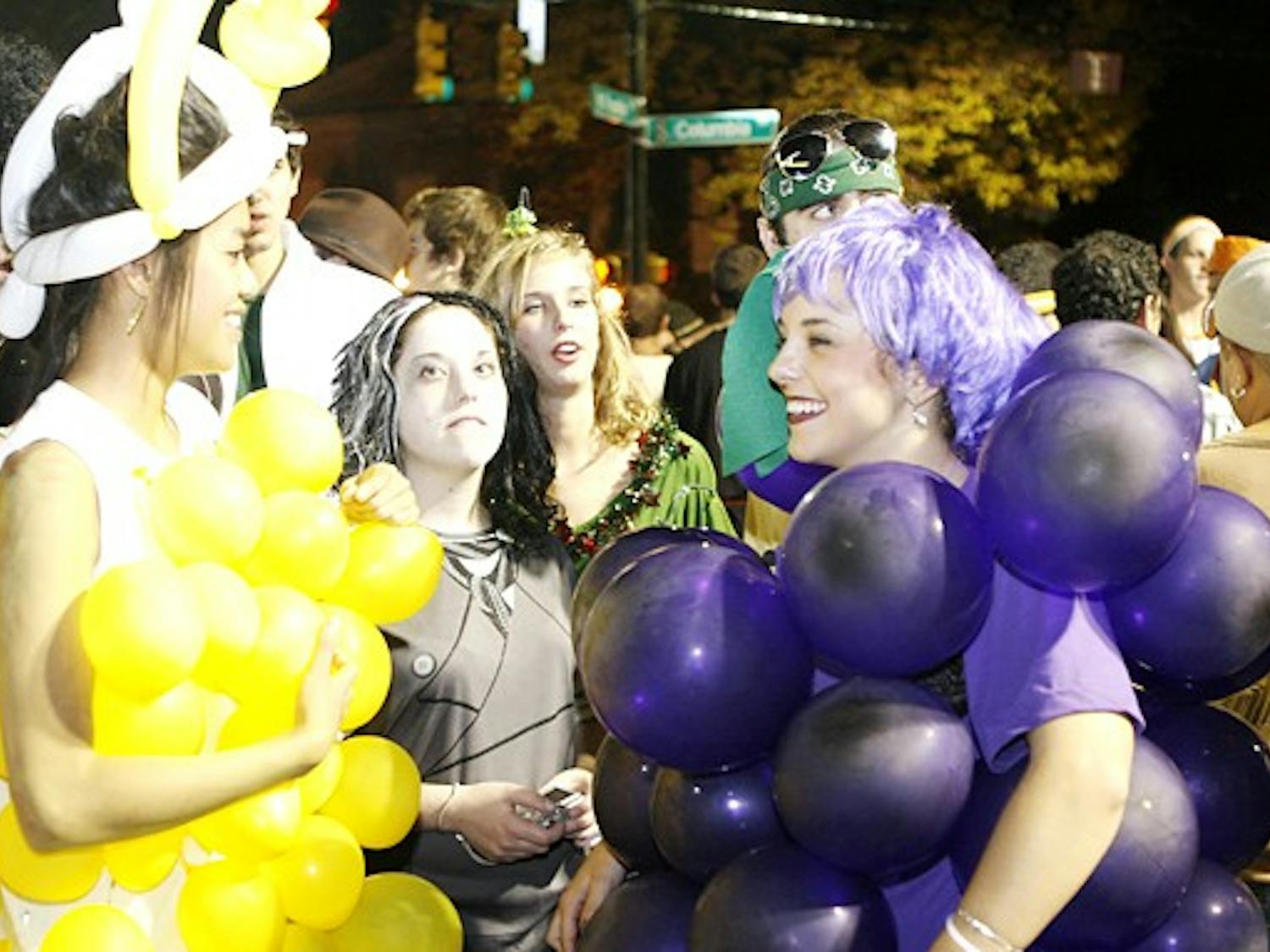 Students party on Franklin Street to celebrate Halloween. Despite an initiative by the Town of Chapel Hill to keep the celebrations exclusive to locals, more than 50,000 attended the Franklin Street festivities.