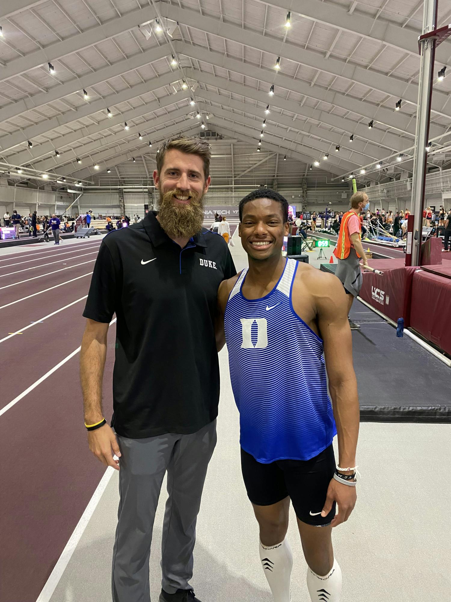 Graduate student Donovan Spearman broke the school record in the 60m dash this weekend. 