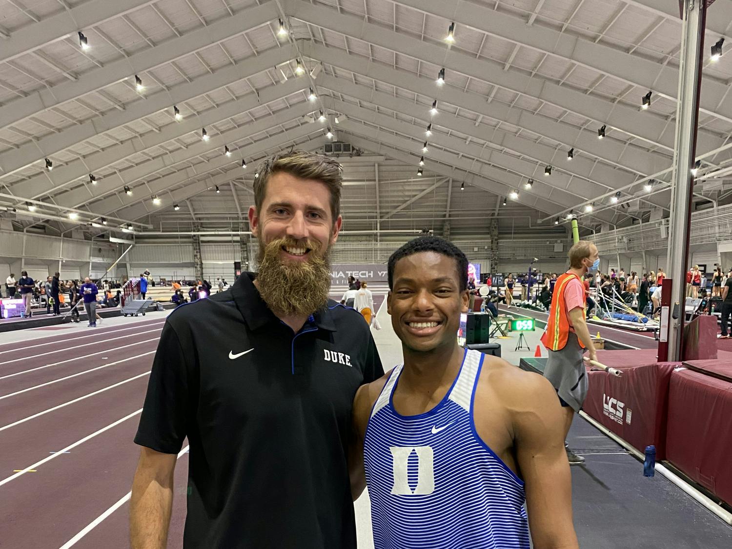 Graduate student Donovan Spearman broke the school record in the 60m dash this weekend. 