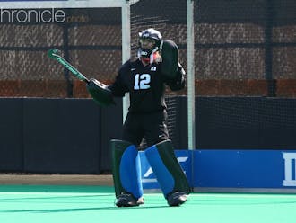 Senior goalie Lauren Blazing will have to come up big against Liberty and its third-ranked scoring offense Saturday in the Blue Devils' regular-season finale. 