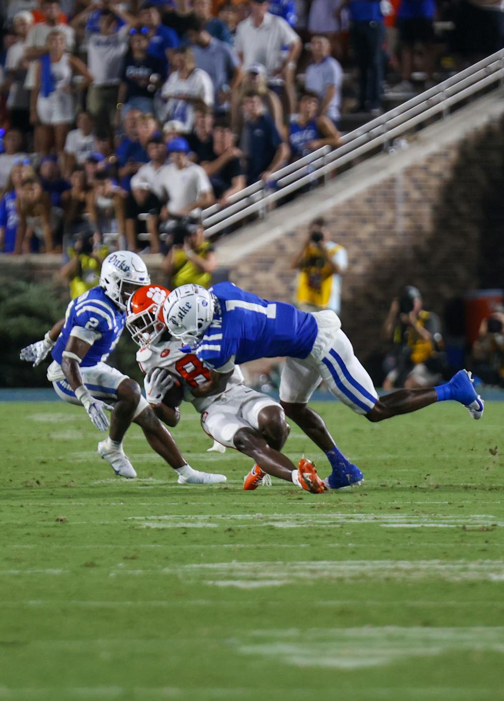 Duke football opened with a convincing defeat of Clemson, in large part due to the stifling defensive effort. 