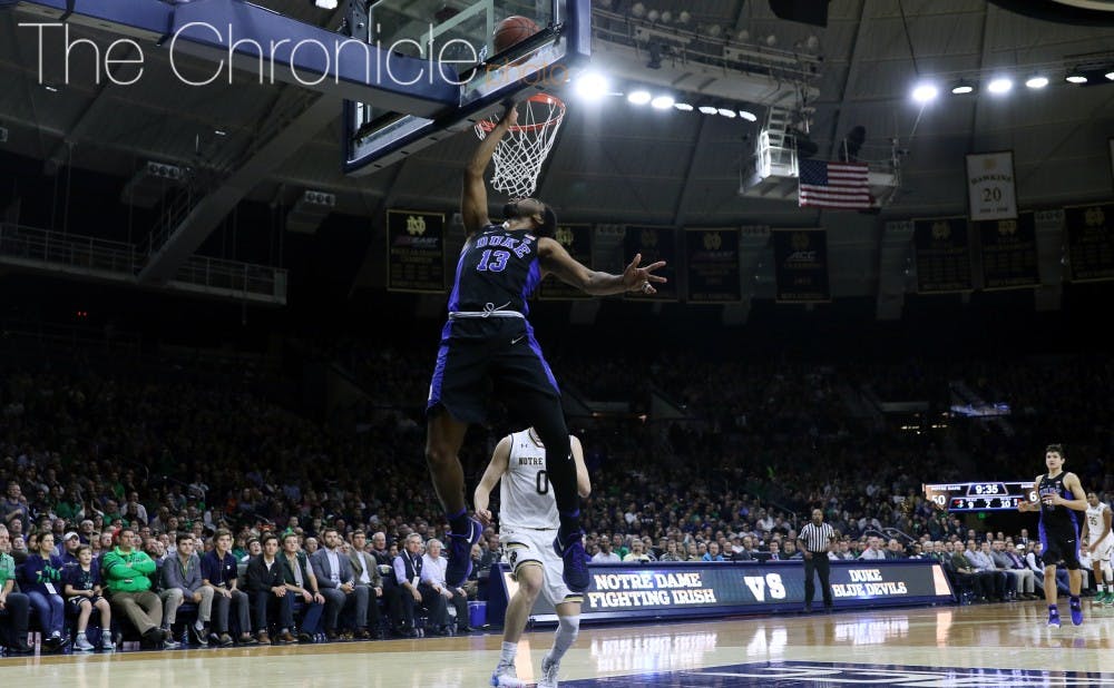 <p>Matt Jones' only 3-pointer of the night sparked a 21-6 run that gave Duke a 12-point halftime advantage.</p>