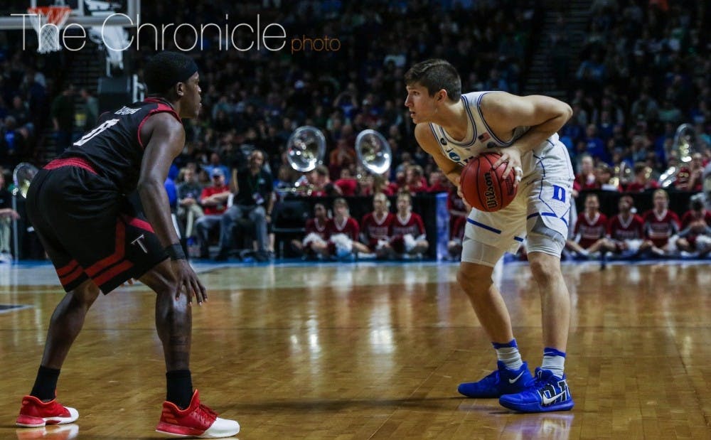<p>Grayson Allen will go up against Indiana for the second time in his career in the ACC/Big Ten Challenge.</p>