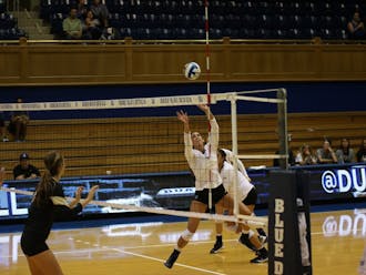 Setter Maggie Deichmeister notched 42 assists Friday night, but it was not enough to prevent an accurate Virginia offense from taking down the Blue Devils at home.